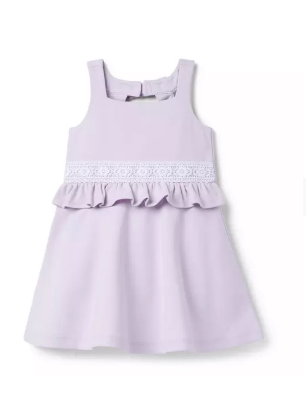 Janie and Jack - Girls' Lavender Peplum Waist Dress - size 7